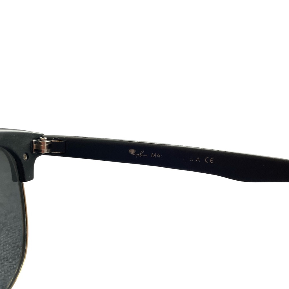 Ray-Ban RB3016 Clubmaster Classic Black and Gold Smoke Lens Sunglasses - Picture 9 of 9
